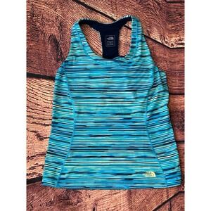 The North Face Vaporwick Razorback Striped Tank Top Womens Large Activewear